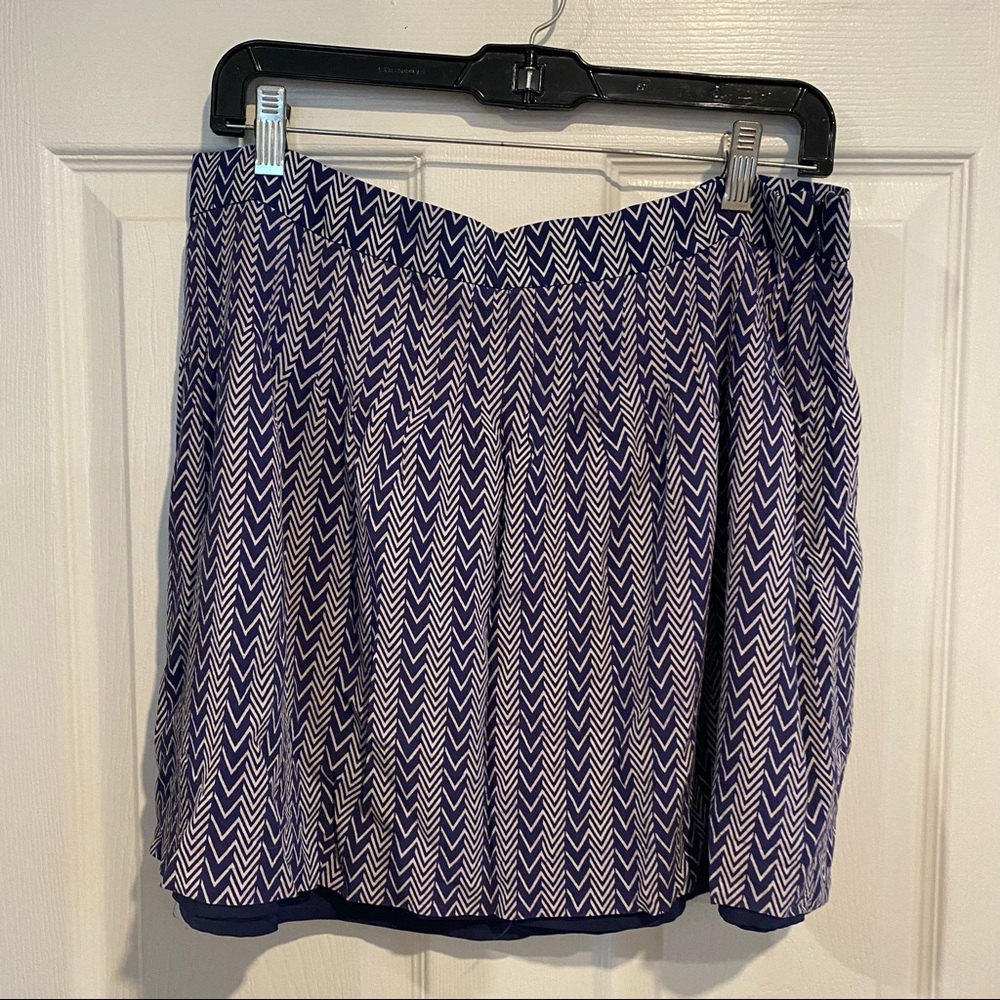 Navy pleated skirt